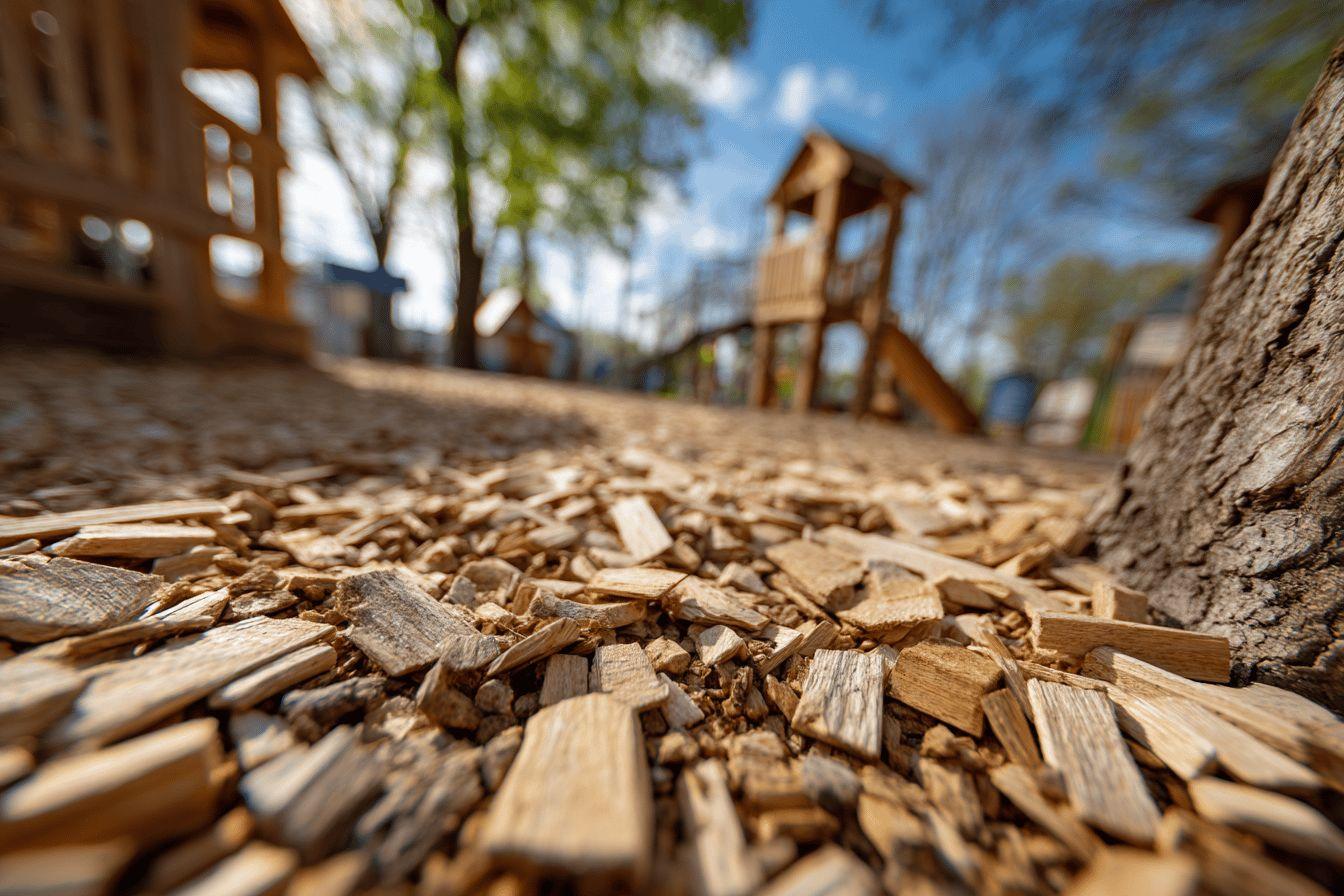 copeaux de bois pour aire de jeux
