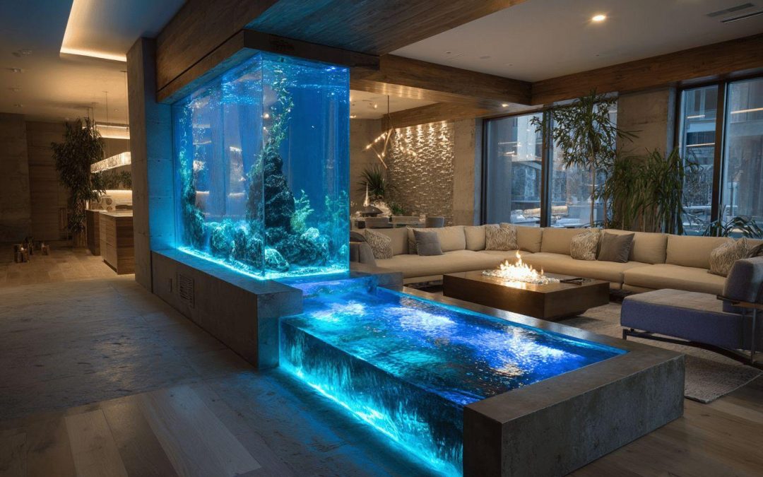 Mur d&rsquo;eau intérieur sur mesure : créez un espace aquatique élégant pour votre maison