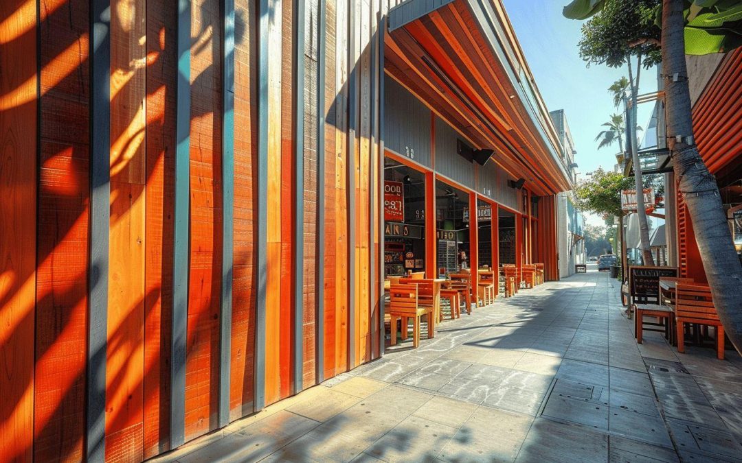 Store californien bois à bandes verticales