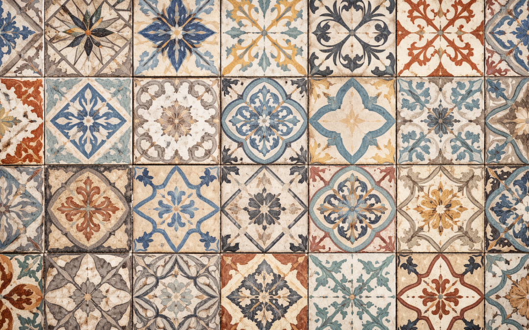 Carreaux de ciment anciens à vendre : large sélection de carrelage authentique