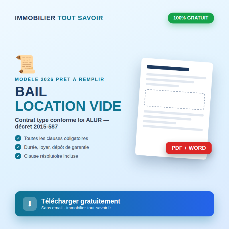 Modèle de bail de location vide gratuit à télécharger en PDF et Word