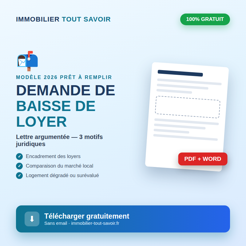 Lettre de demande de baisse de loyer gratuite à télécharger
