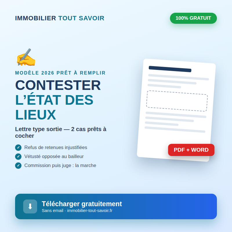Lettre de contestation d’état des lieux de sortie gratuite à télécharger