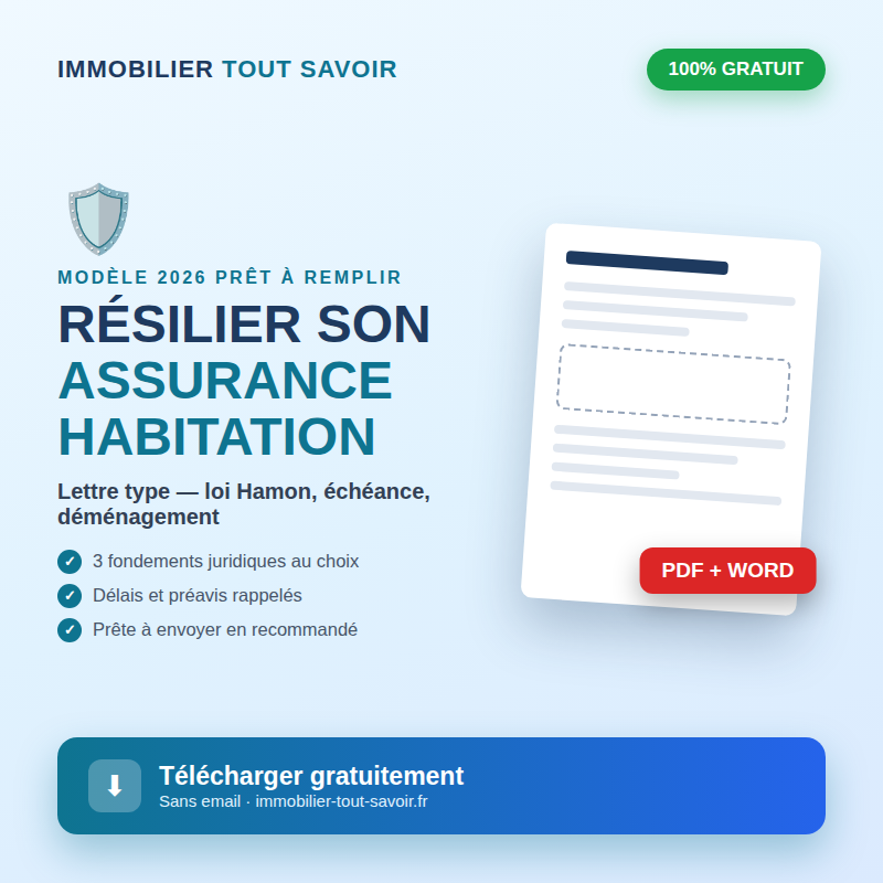 Lettre de résiliation d’assurance habitation gratuite à télécharger
